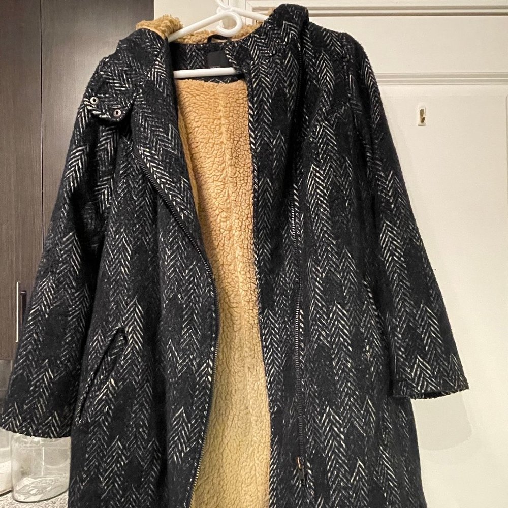 Sherpa-lined Coat
